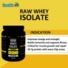 Healthvit Raw Whey Isolate Protein Supplement Powder- Unflavored (33 Serving) -500G