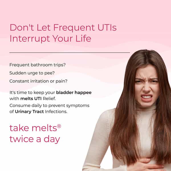 Wellbeing Nutrition Melts Uti Relief Urinary Tract Support Relieves Pain & Discomfort 30 Oral Strips