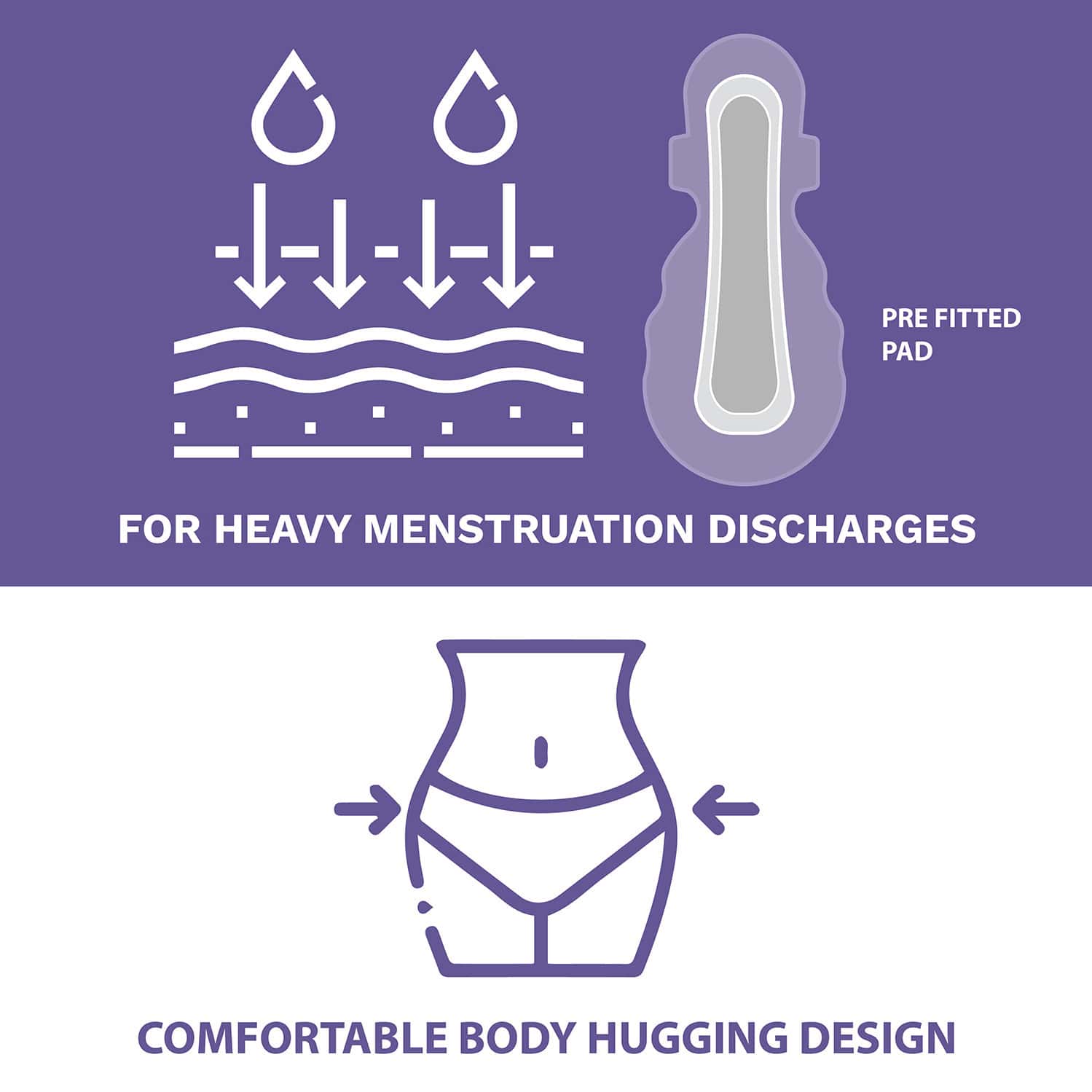 Trawee-PP Disposable Period Panty. High Absorbance for Medium-Heavy flow days.
