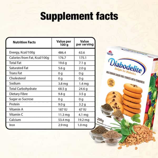 Quantum Naturals Diabodelite Cookies | Jeera & Ajwain Flavour| Herbal & Natural | Pack Of 4