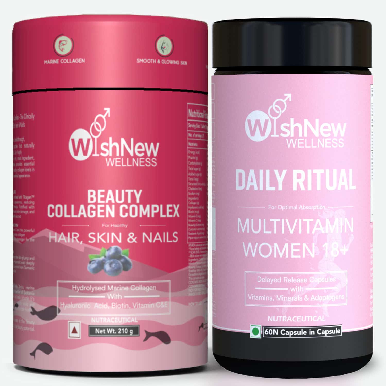 Women'S Wellness Duo: Beauty Collagen Arctic Blueberry + Daily Ritual Multivitamin Women 18+