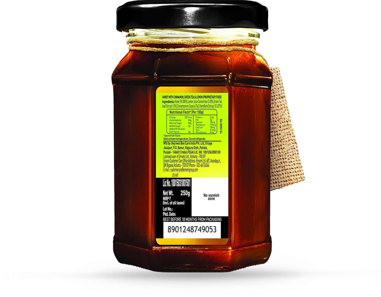 Buy ZANDU PURE HONEY CINNAMON GREEN TEA & LEMON HEALTH FOOD JAR OF 500