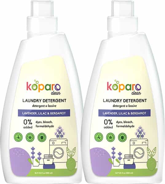 Koparo Laundry Liquid - Lavender - Natural & Non Toxic - Eco-Friendly - Tough On Stains - 500 Ml X 2
