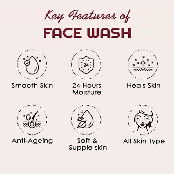 Nutriglow Advanced Organics Red Wine Face Wash 100Ml /Anti-Ageing/Red Wine Grape Extracts/ Skin Glow