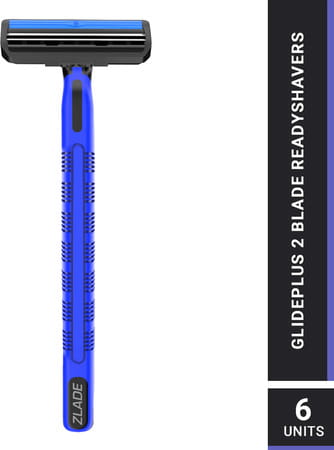 Zlade Glide Ii Plus Readyshaver Twin Blade Disposable Shaving Razor For Men - Pack Of 6