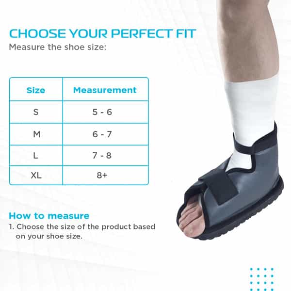 Vissco Cast Shoe Waterproof Plaster Cover Shoe Prevents Wear &Tear Of The Cast Cover -Large(Grey)