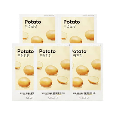 Missha Airy Fit Sheet Mask [Potato] - Pack Of 5