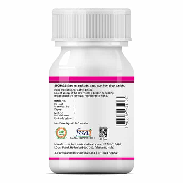 Inlife Biotin Advanced Hair Skin & Nails Supplement -Multivitamin Minerals Amino Acids -60 Cap