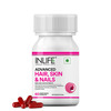 Inlife Biotin Advanced Hair Skin & Nails Supplement -Multivitamin Minerals Amino Acids -60 Cap