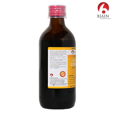 Bjain Omeo Cough Medicated Syrup | Supports Relief Throat Irritation & Chest Congestion - 100Ml