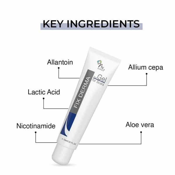 Fixderma Scar Gel | Reduces Acne Scars | Surgery Scars | Injury Scars | Burn Scars - 15G