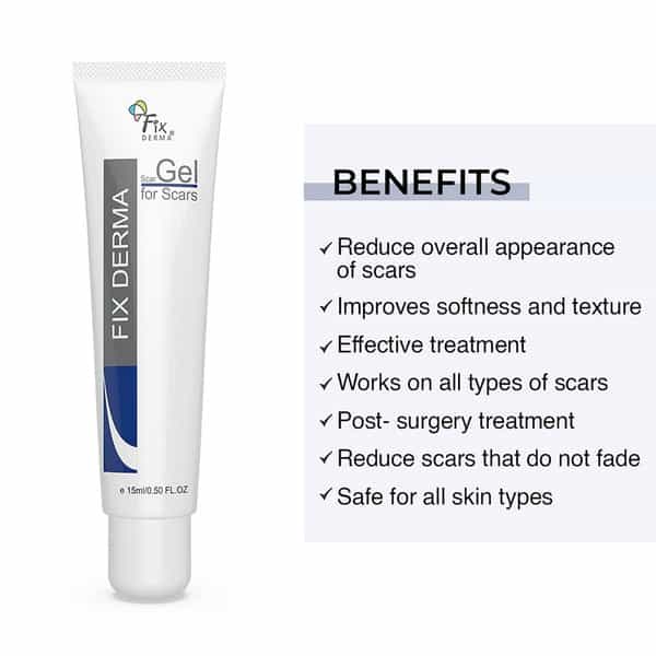 Fixderma Scar Gel | Reduces Acne Scars | Surgery Scars | Injury Scars | Burn Scars - 15G