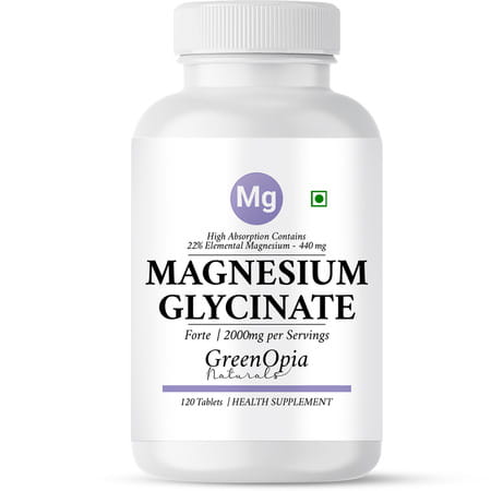 Greenopia Chelated Magnesium Glycinate 120 Vegetarian Tablets