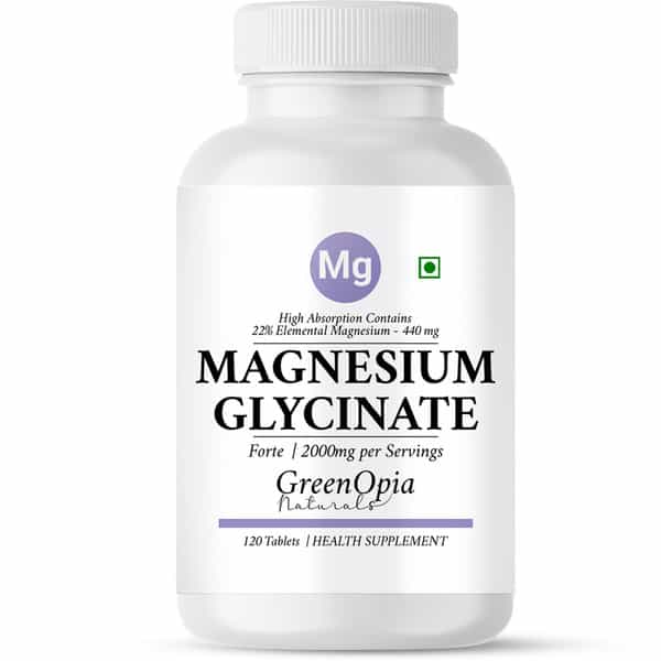 Greenopia Chelated Magnesium Glycinate 120 Vegetarian Tablets