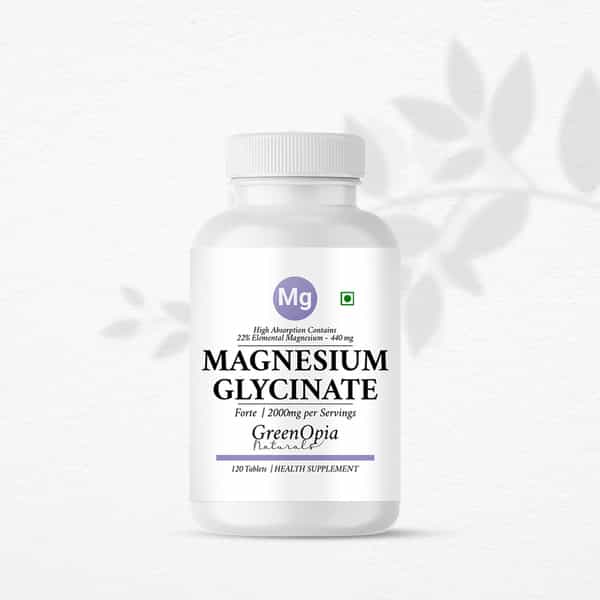 Greenopia Chelated Magnesium Glycinate 120 Vegetarian Tablets