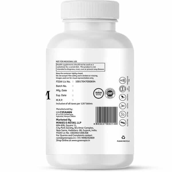 Greenopia Chelated Magnesium Glycinate 120 Vegetarian Tablets