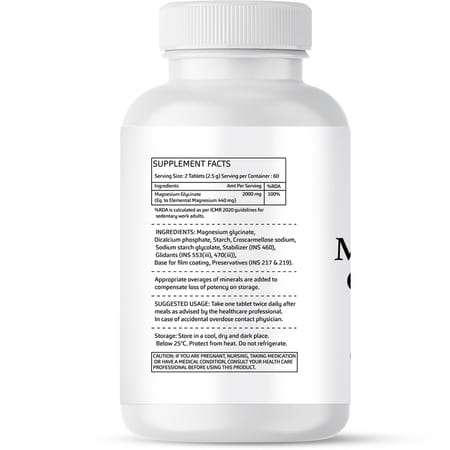 Greenopia Chelated Magnesium Glycinate 120 Vegetarian Tablets