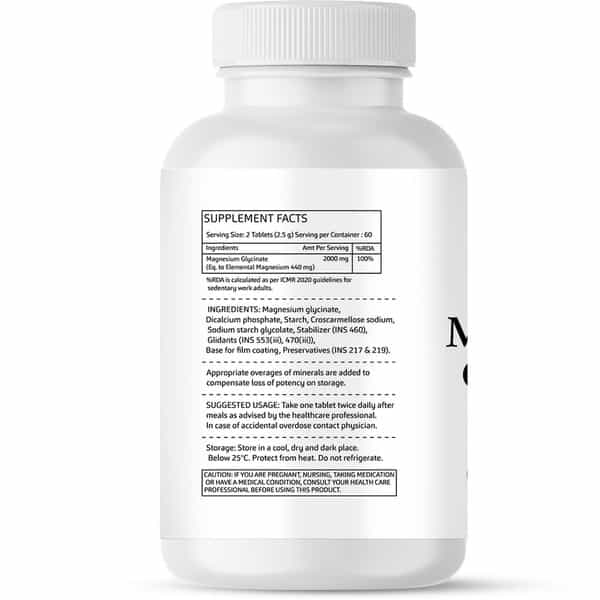 Greenopia Chelated Magnesium Glycinate 120 Vegetarian Tablets