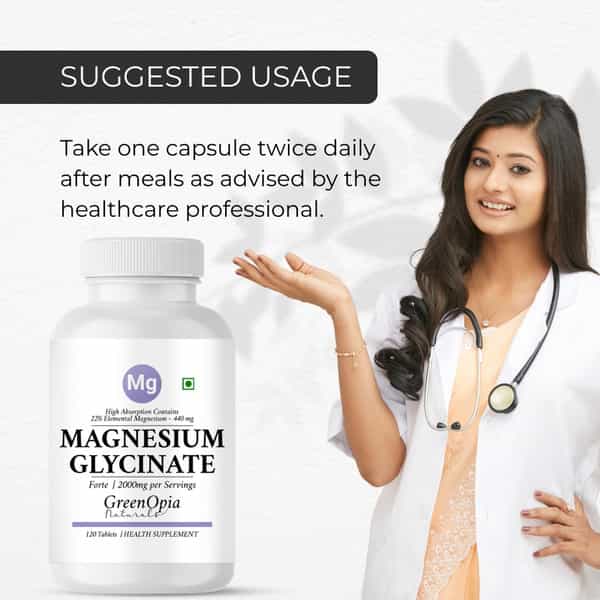 Greenopia Chelated Magnesium Glycinate 120 Vegetarian Tablets