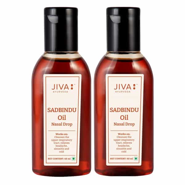 Jiva Sadbindu Oil| Effective Nasal Drop | For Healthy Nose - 60Ml (Pack Of 2)