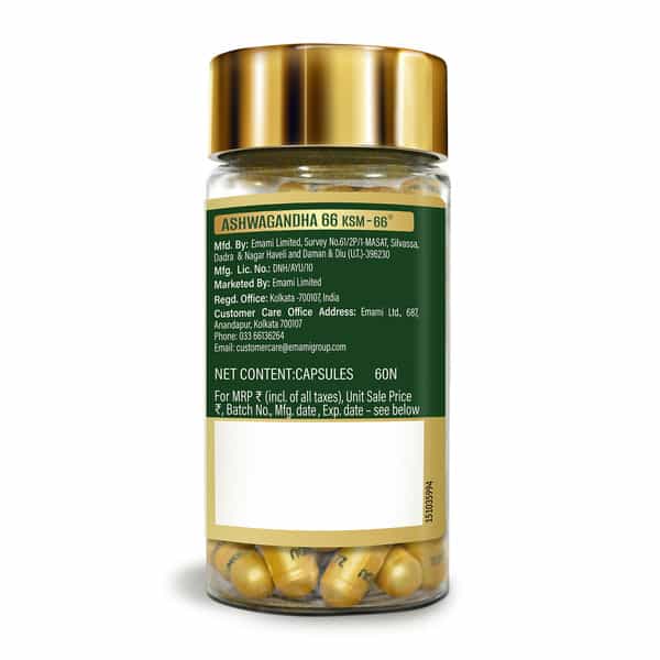 Zandu Ashwagandha 66 ( Ksm-66) Capsules 60 No's