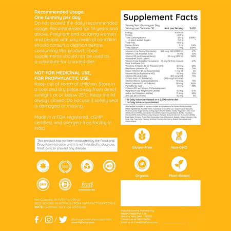 Purna Gummies Multivitamin Gummy For Men And Women | For Clear Skin And Immunity | 30 Day Pack