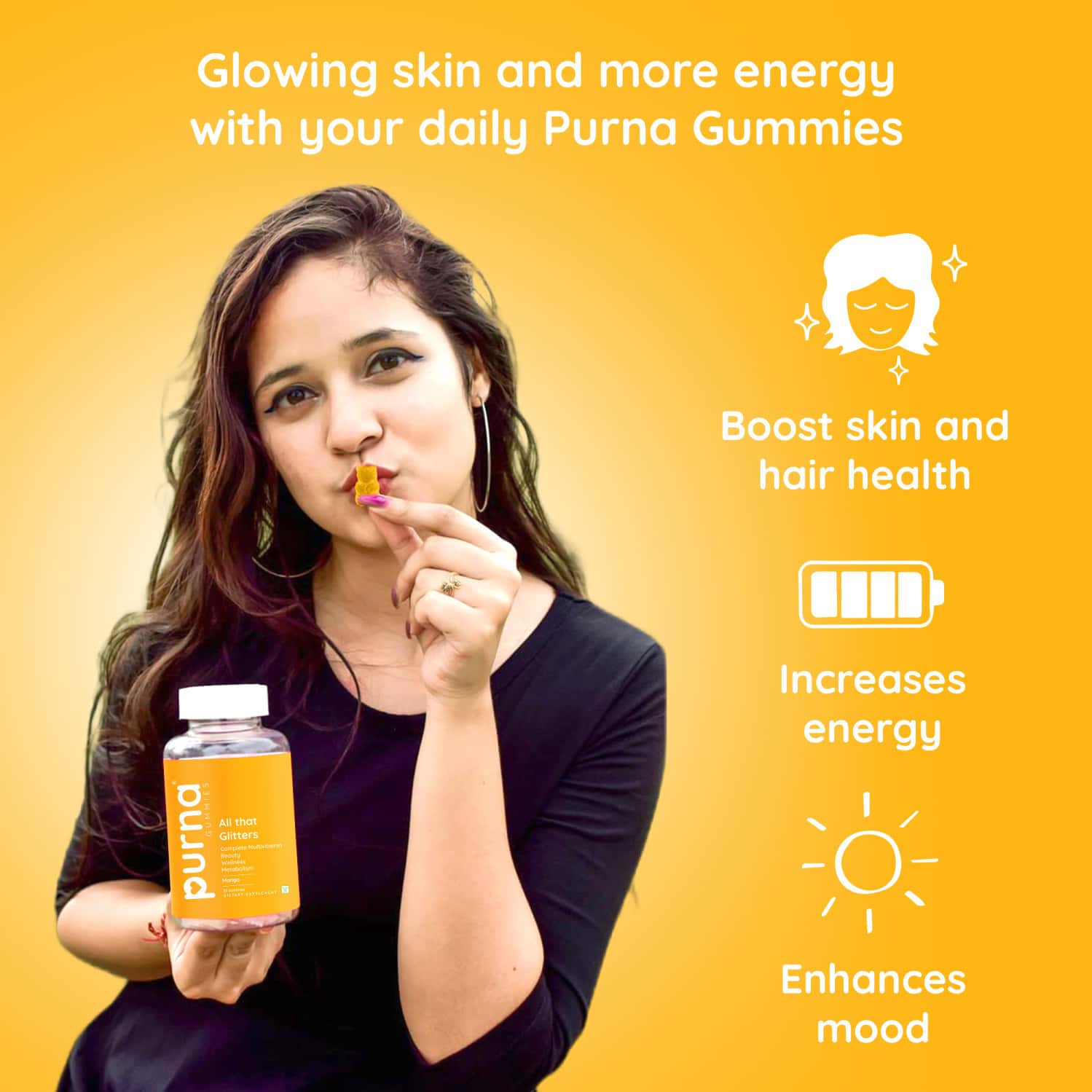 Buy PURNA GUMMIES MULTIVITAMIN GUMMY FOR MEN AND WOMEN, FOR CLEAR SKIN