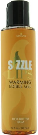 Sensuva Sizzle Lips Warming Edible Gel - Butter Rum Flavour - 125 Ml