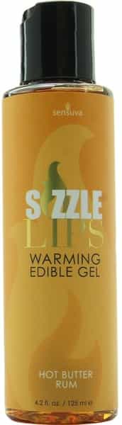 Sensuva Sizzle Lips Warming Edible Gel - Butter Rum Flavour - 125 Ml