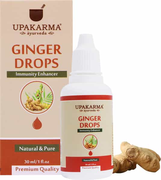 Upakarma Ayurveda Ginger Drops An Ayurvedic Herb Drops To Boost Immunity And Strength- 30Ml