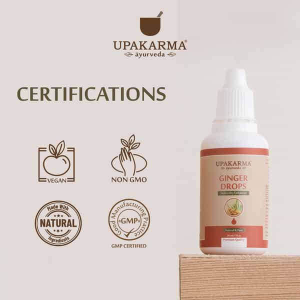 Upakarma Ayurveda Ginger Drops An Ayurvedic Herb Drops To Boost Immunity And Strength- 30Ml