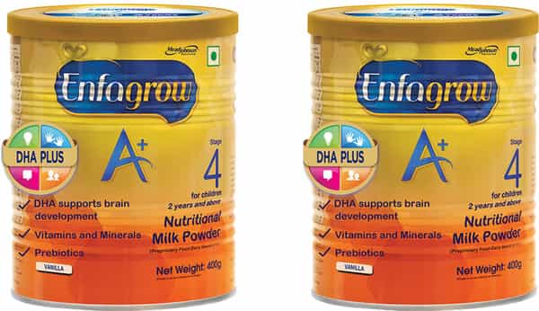 Enfagrow A+ Vanilla Child Nutrition Drink - Stage 4 (2 Yrs. & Above) Refill - 400 G Buy 1 Get 1 Free