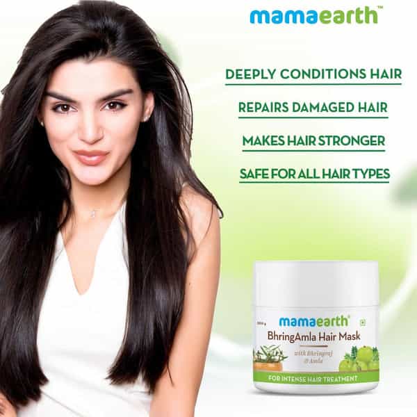 Mamaearth Bhringamla With Bhringraj & Amla Hair Mask 200 G