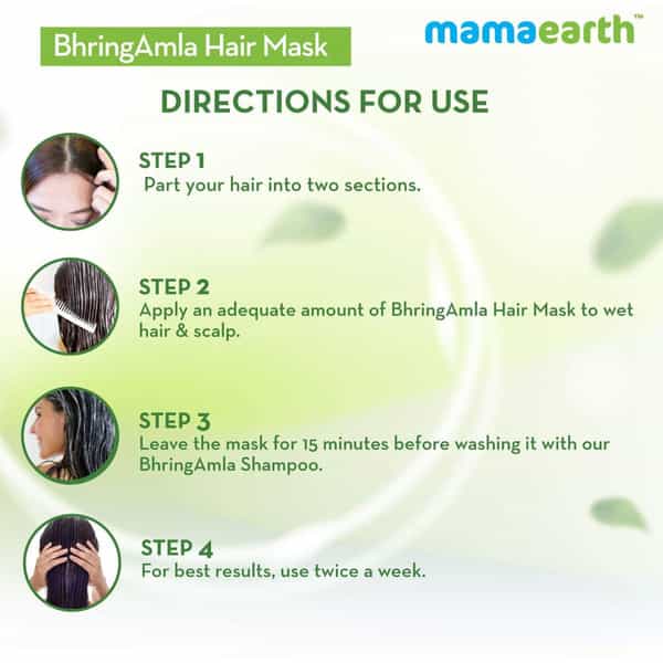 Mamaearth Bhringamla With Bhringraj & Amla Hair Mask 200 G