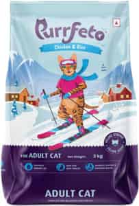 Purrfeto Adult Dry Cat Food | Chicken & Rice | 3 Kg