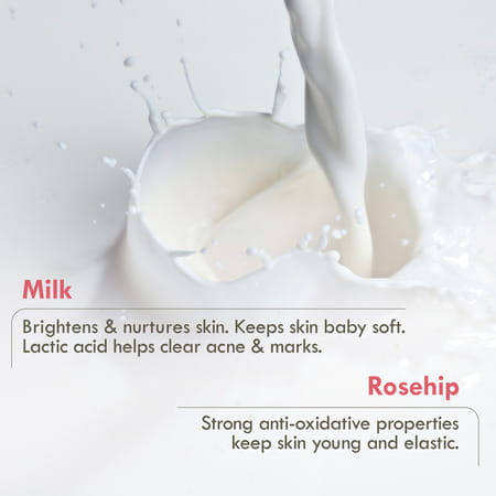 Nat Habit Milk Rosehip Bathing Soap - Reduces Wrinkles | Blackheads & Body Odor (125g)