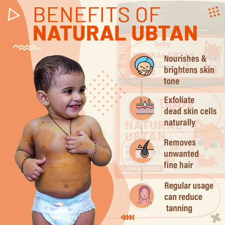 Babyorgano Ubtan Powder Combo Skin Lightening | Tan Removal | Bath Powder For Kids 100gm Each