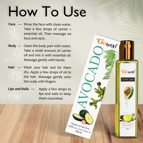 Pack Of 2 Tea Tree Essential Oil & Avocado Carrier Oil - 100% Pure & Natural Oil For Aromatherapy