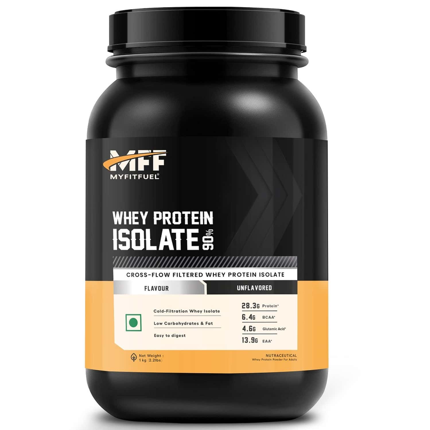 Myfitfuel Mff Whey Protein 90 Isolate | 1 Kg | Vanilla Creme (30 Servings) Whey Protein Isolate