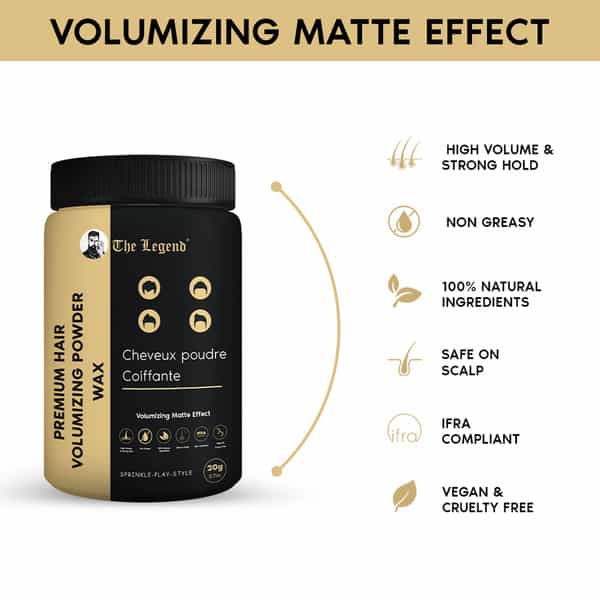 The Legend Premium Hair Volumising Wax Powder