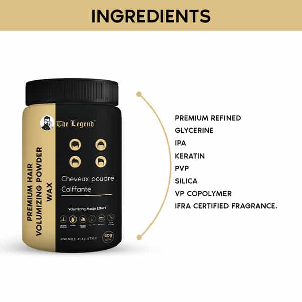The Legend Premium Hair Volumising Wax Powder