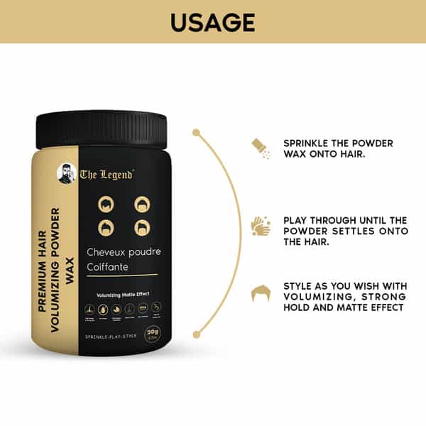 The Legend Premium Hair Volumising Wax Powder