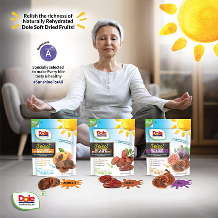 Dole Select Premium Organic Handpicked Dried Fruits Gift Box | With Apricots Figs & Dates | 710 G