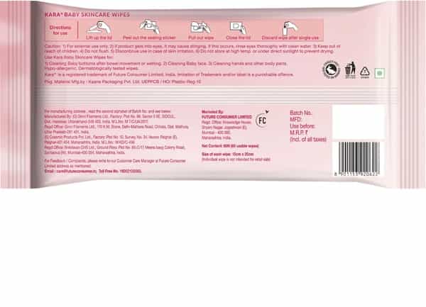 Kara  Baby Cleansing Wipes  Packet Of 80