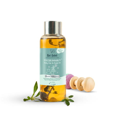 Nat Habit Brahmi Matsyakshi Winter Dasabuti Baby Hair & Scalp Oil - 110ml
