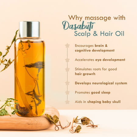 Nat Habit Brahmi Matsyakshi Winter Dasabuti Baby Hair & Scalp Oil - 110ml