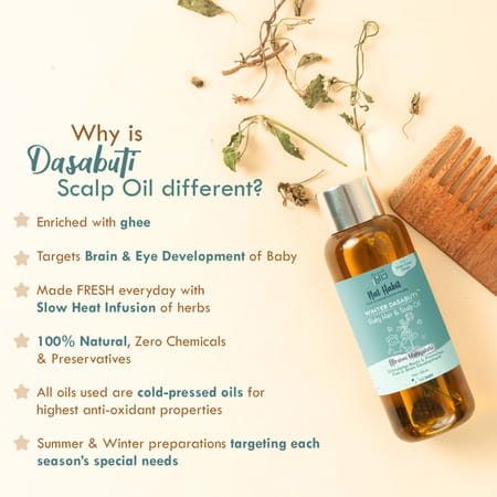 Nat Habit Brahmi Matsyakshi Winter Dasabuti Baby Hair & Scalp Oil - 110ml