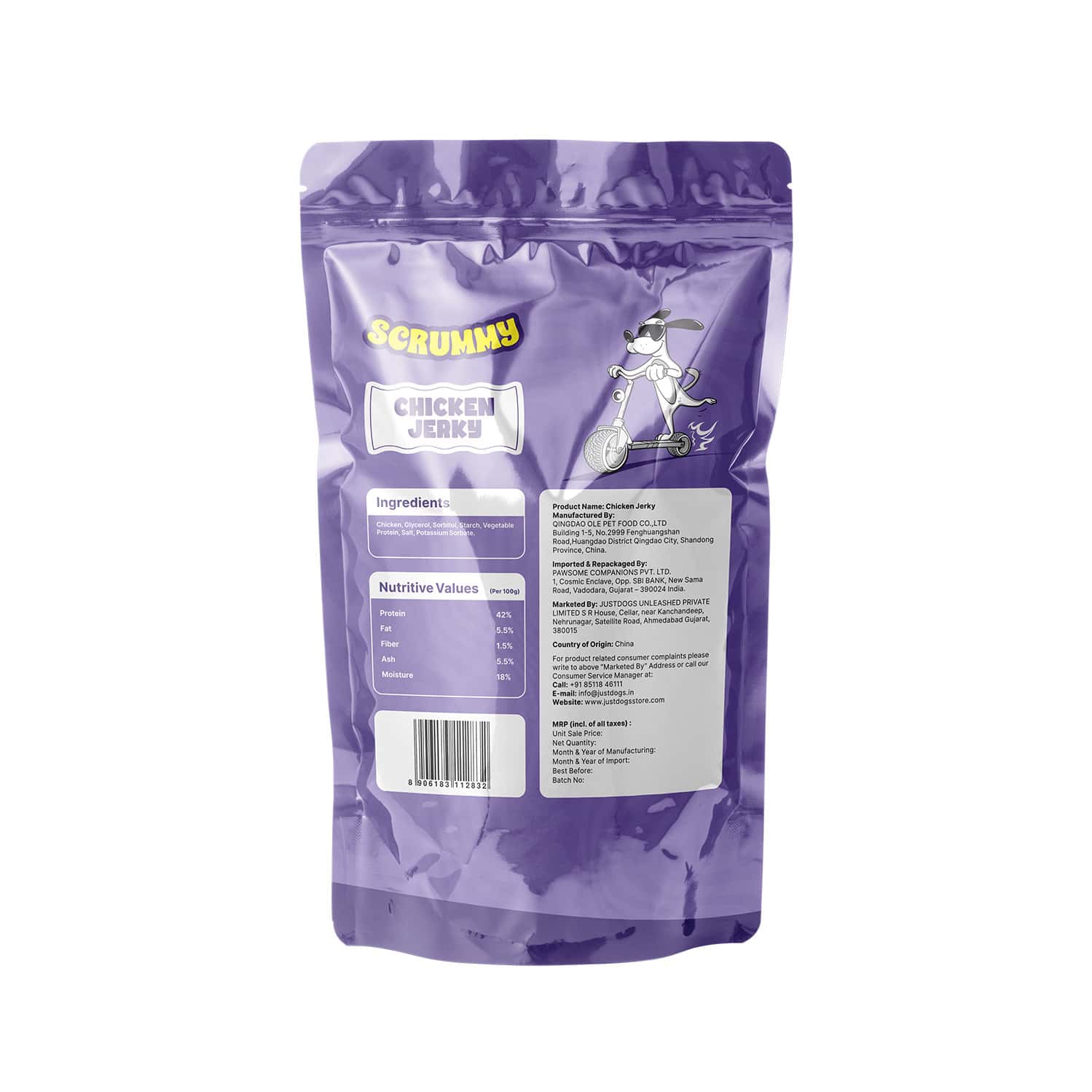 Scrummy Premium Chicken Jerky Dog Treats | 70 G