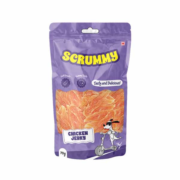 Scrummy Premium Chicken Jerky Dog Treats | 70 G