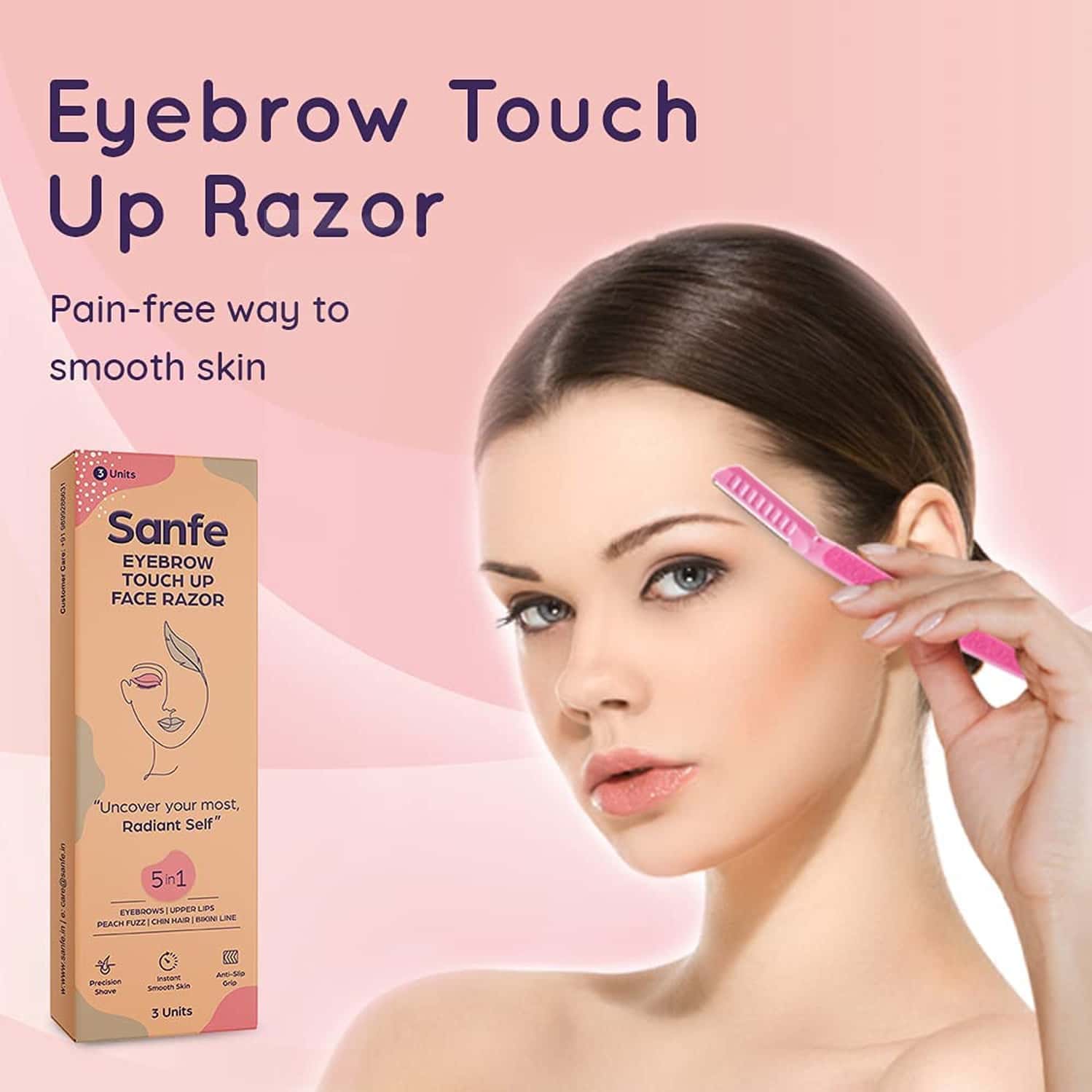 Buy SANFE EYEBROW TOUCH UP RAZOR PACK OF 3 Online & Get Upto 60 OFF